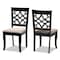Baxton Studio Mael Sand Upholstered and Espresso Wood 2-Piece Dining Chair Set 166-10533 - alternate 1